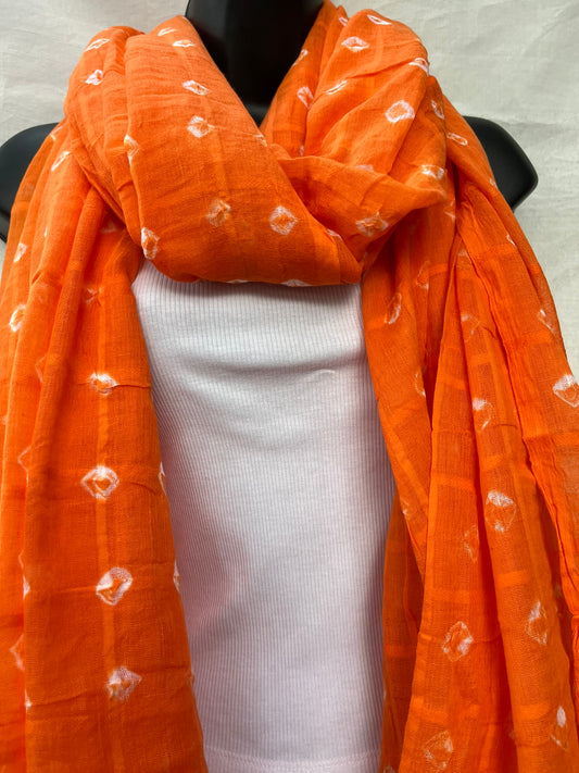 Tie-Dyed Scarf - Dark Orange (TD0134)