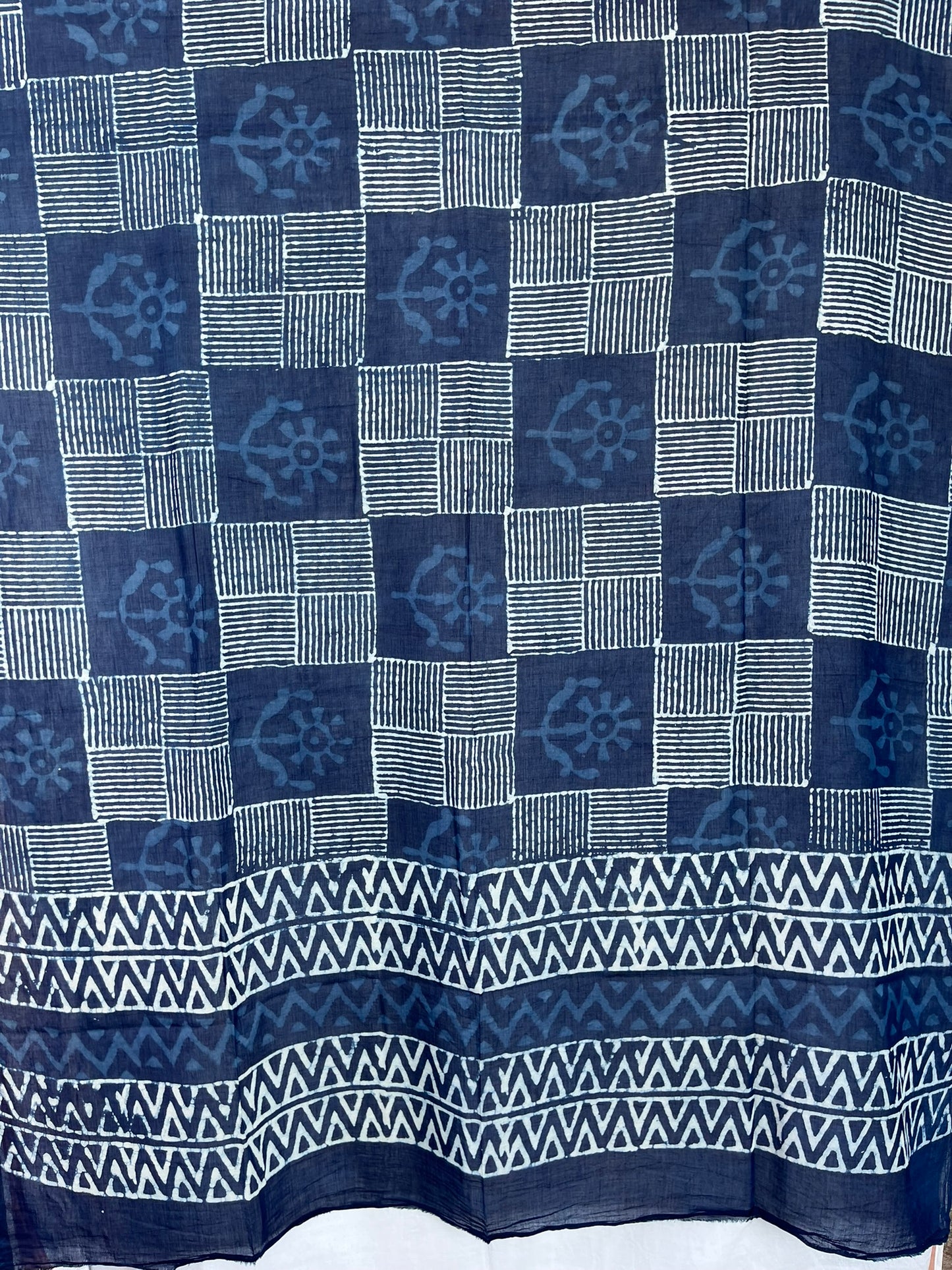 Indigo Blue Dyed Scarf (IND-0175)