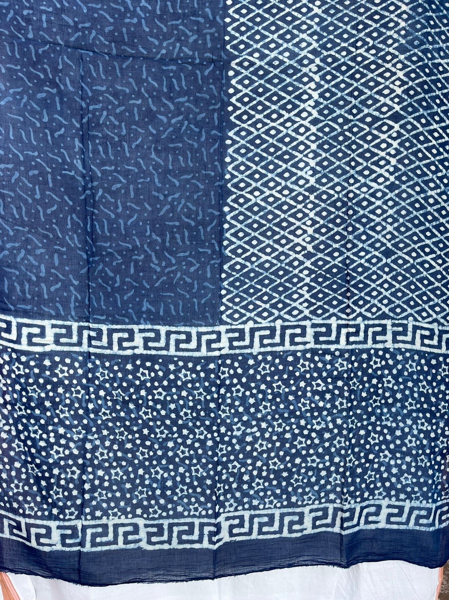 Indigo Blue Dyed Scarf (IND-0180)