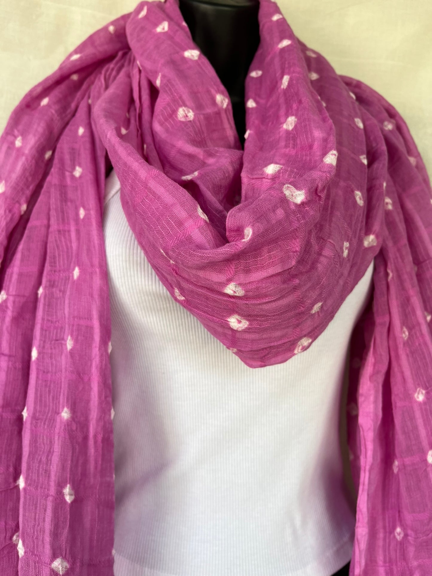 Tie-Dyed Scarf - Magenta (TD0122)