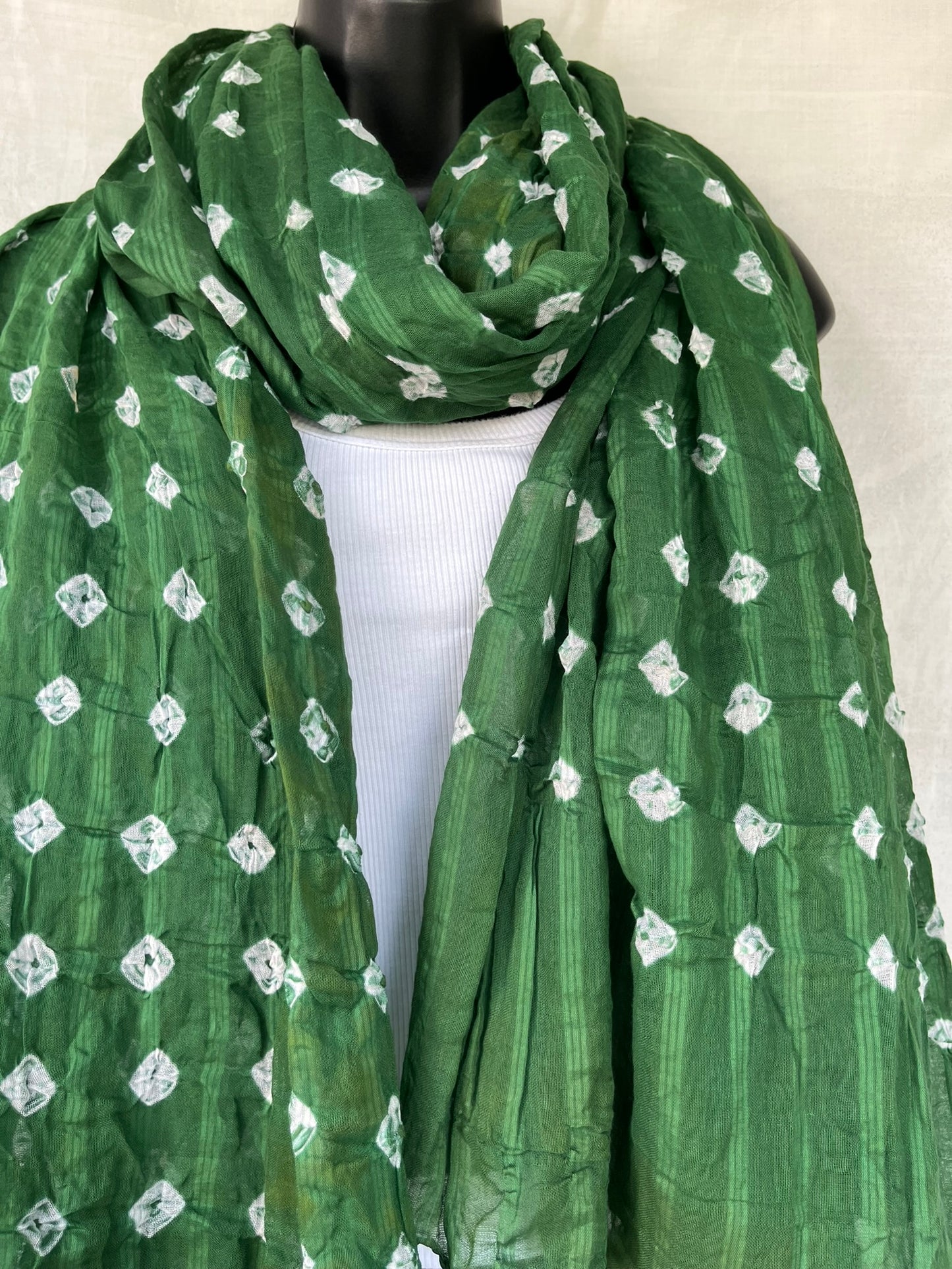 Tie-Dyed Scarf - Green (TD0126)