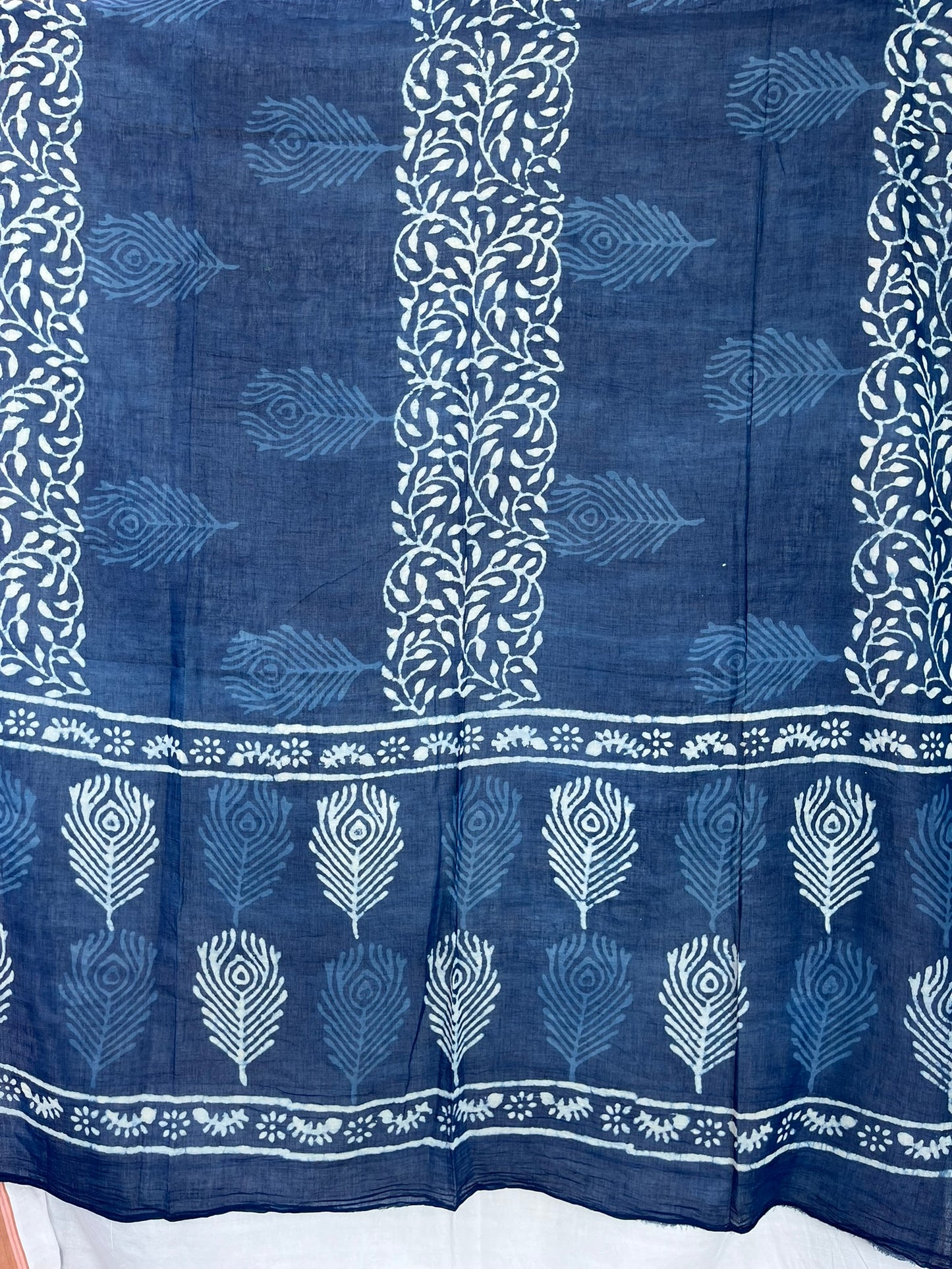 Indigo Blue Dyed Scarf (IND-0178)