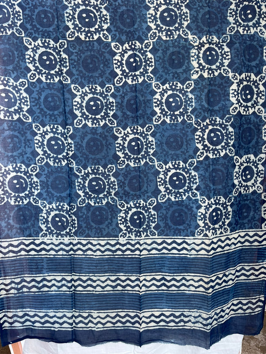 Indigo Blue Dyed Scarf (IND-0179)