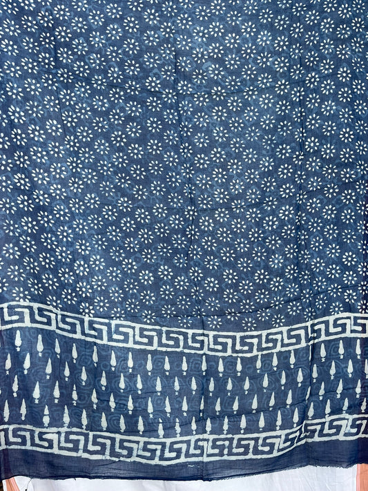 Indigo Blue Dyed Scarf (IND-0181)