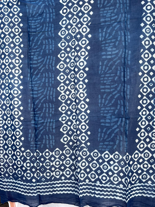 Indigo Blue Dyed Scarf (IND-0186)