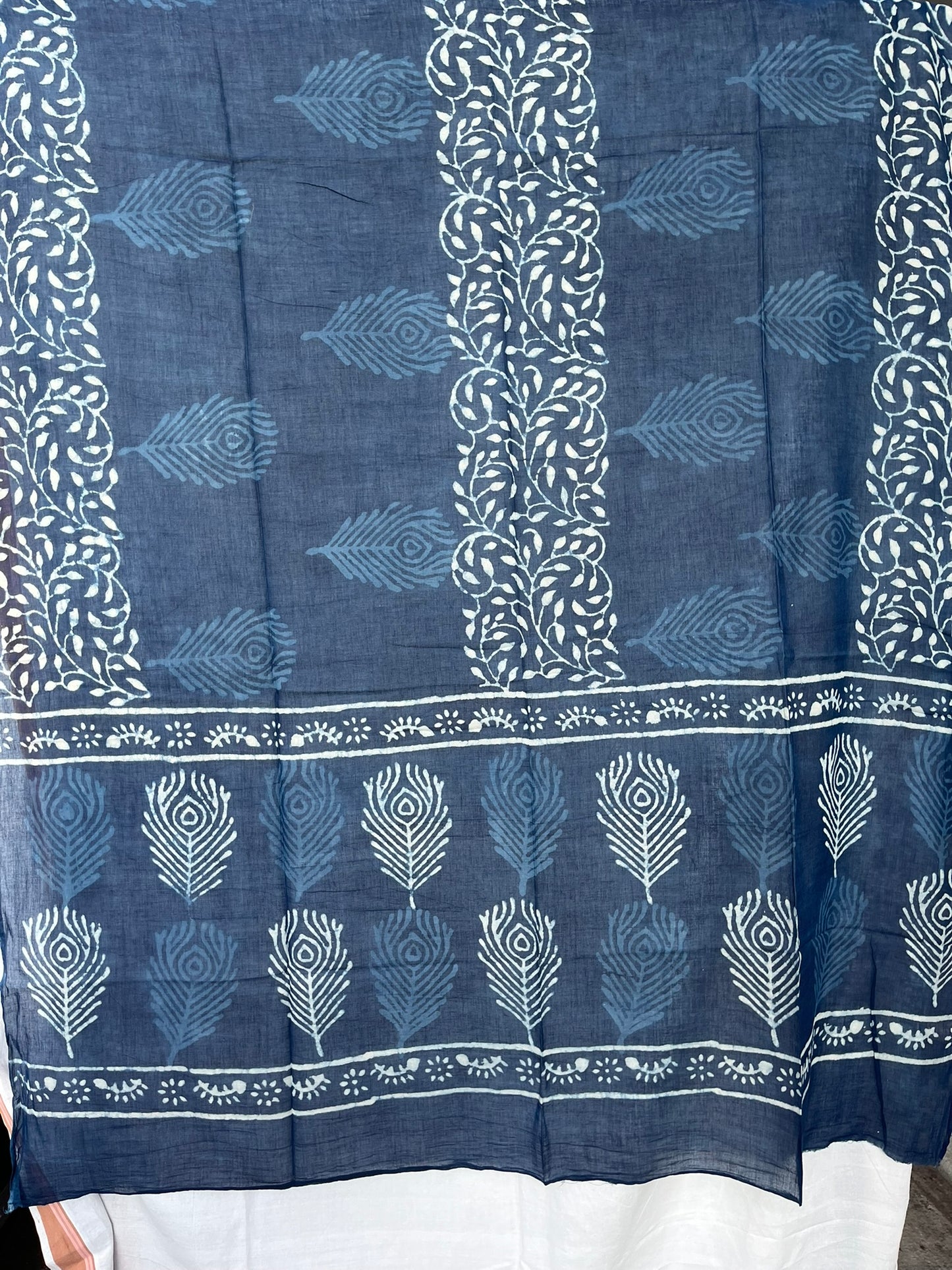 Indigo Blue Dyed Scarf (IND-0189)