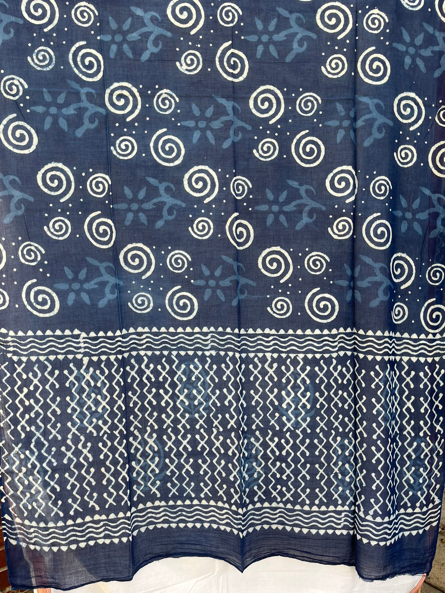 Indigo Blue Dyed Scarf (IND-0191)