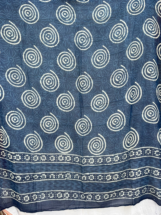 Indigo Blue Dyed Scarf (IND-0198)