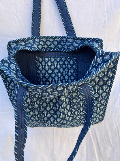 Indigo Blue Quilt Bag (INDQL-0345)